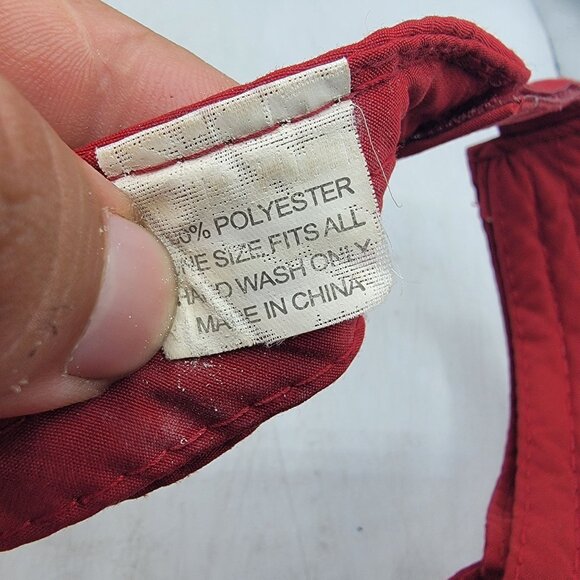 Ritas Adults Red Adjustable Visor Cap Hat Work Wear Casual Outdoors Beach Summer - Picture 6 of 8